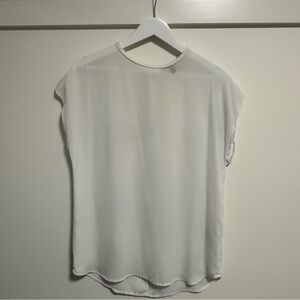 Banana Republic Sheer White Blouse